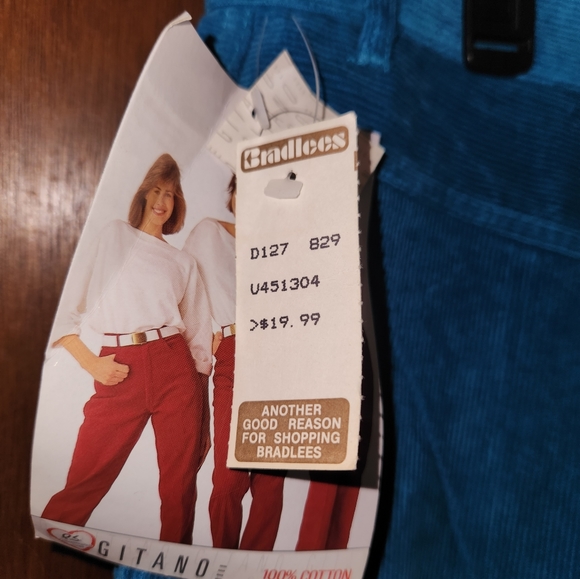 vintage teal corduroy pants - Picture 9 of 10